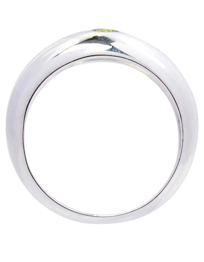 Cosmic Narrow Peridot Ring