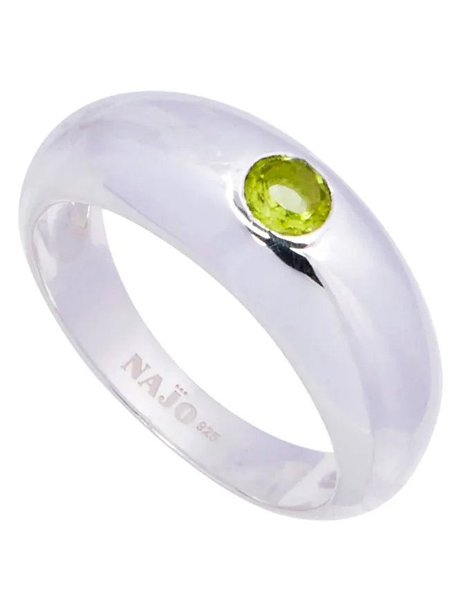 Cosmic Narrow Peridot Ring