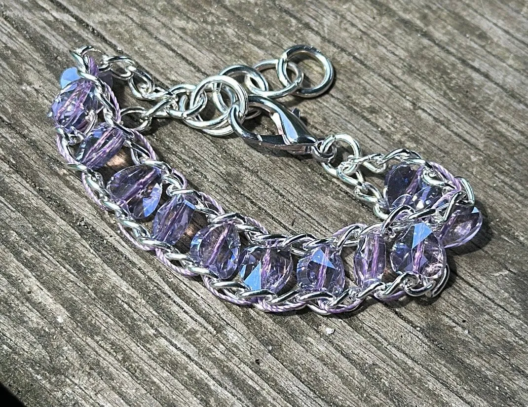 Crystal heart bracelet