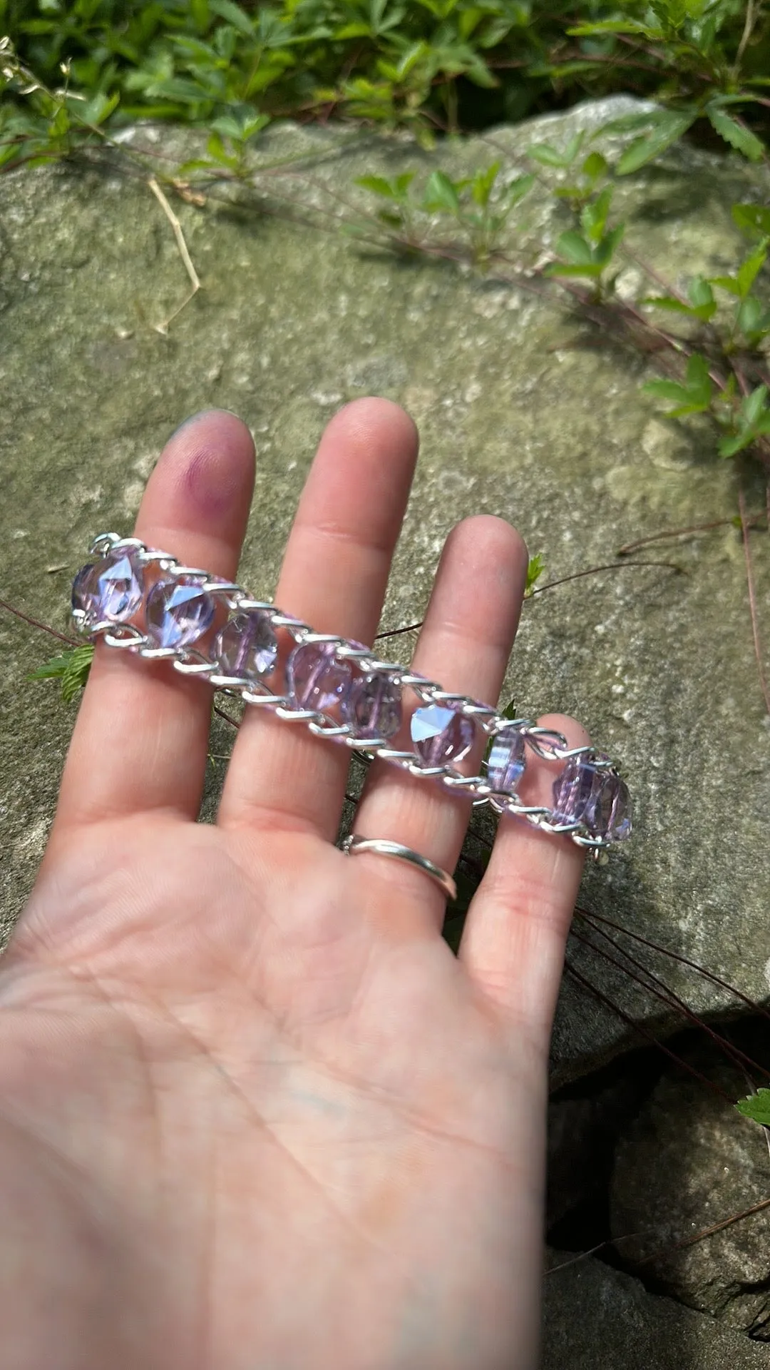 Crystal heart bracelet