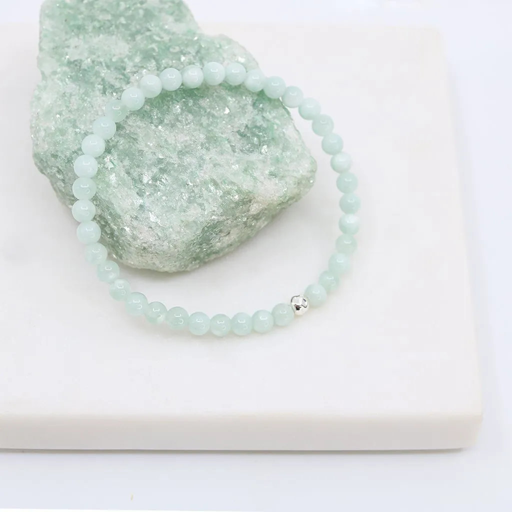 Dainty Hope Bracelet - Green Moonstone