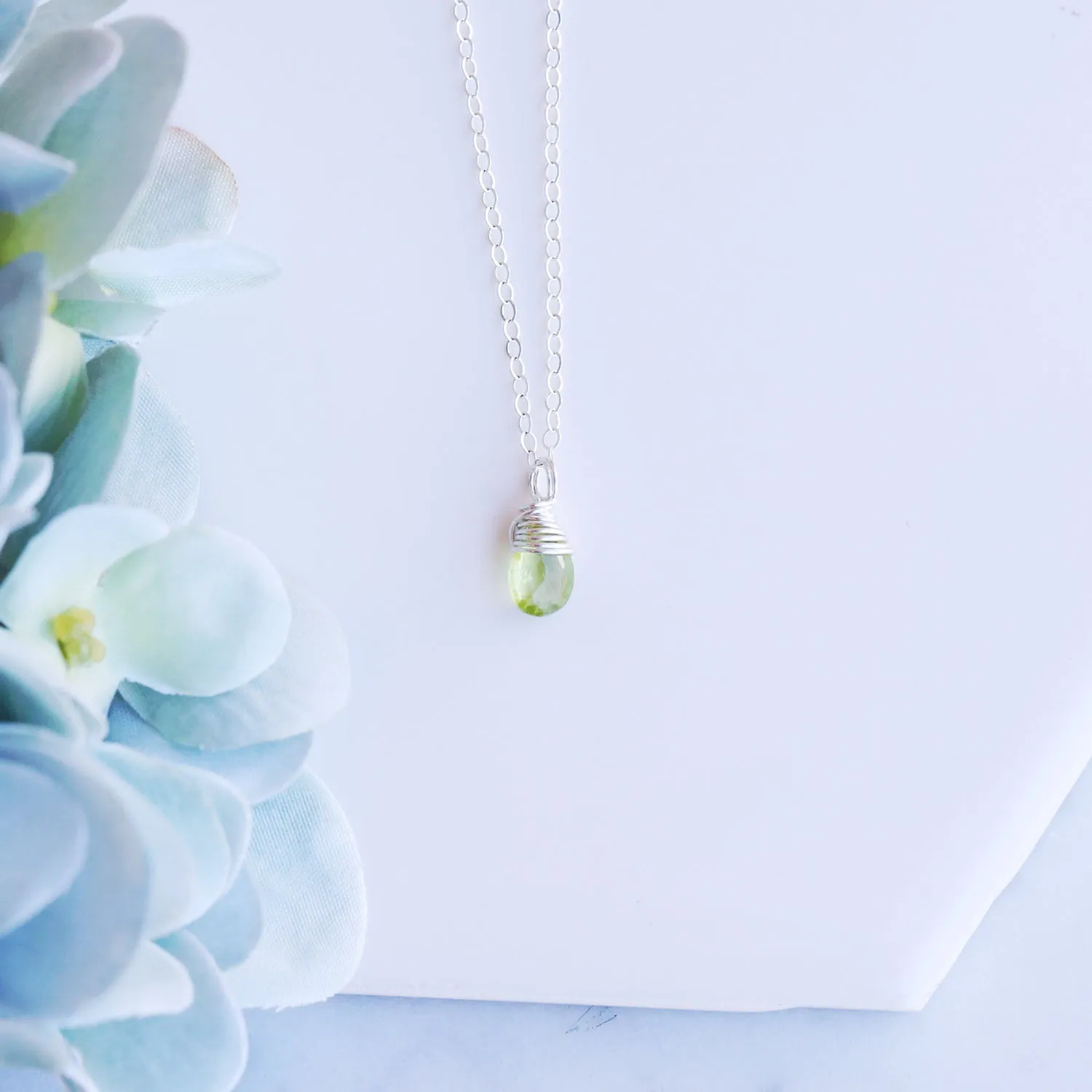 Dainty Peridot Necklace