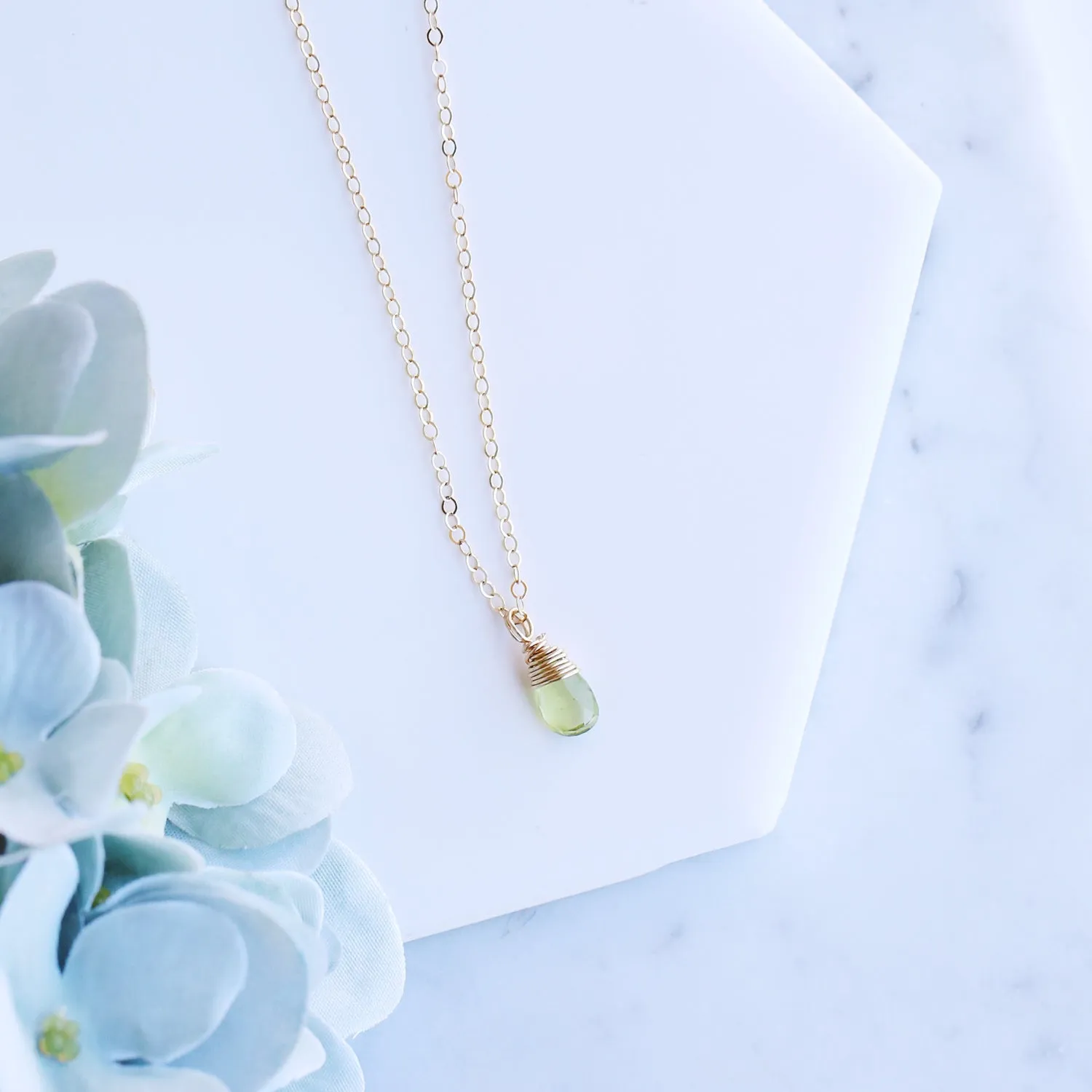 Dainty Peridot Necklace