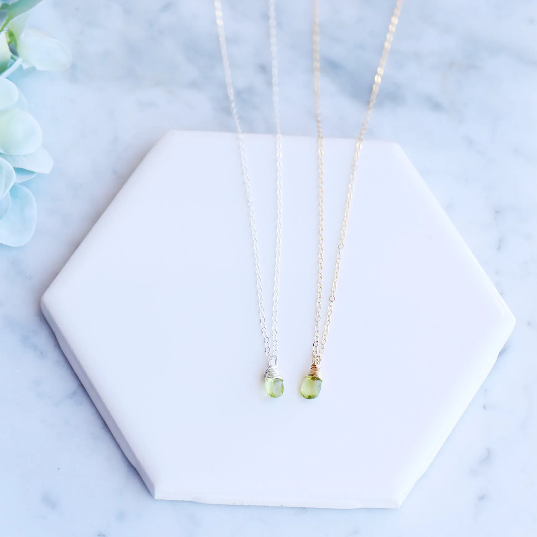 Dainty Peridot Necklace