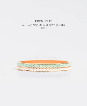 EDEN   ELIE Everyday Gold Narrow Bangle - mint green