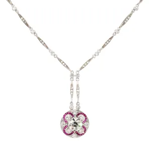 Edwardian Ruby and Diamond Convertible Necklace-Bracelet