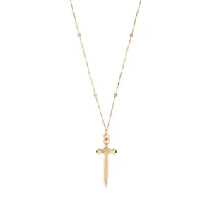 EMERALD DAGGER NECKLACE