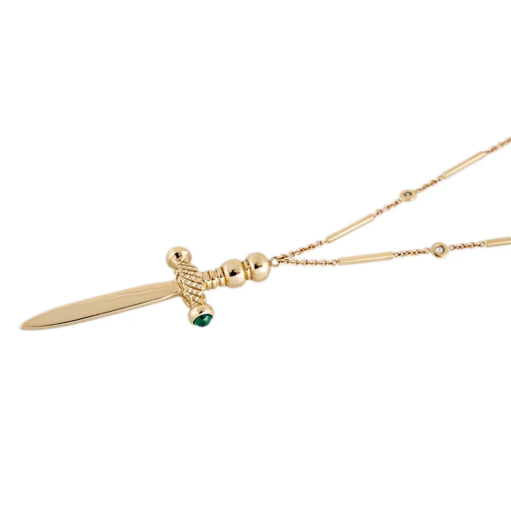 EMERALD DAGGER NECKLACE