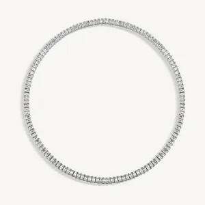 Emerald Diamond Tennis Necklace