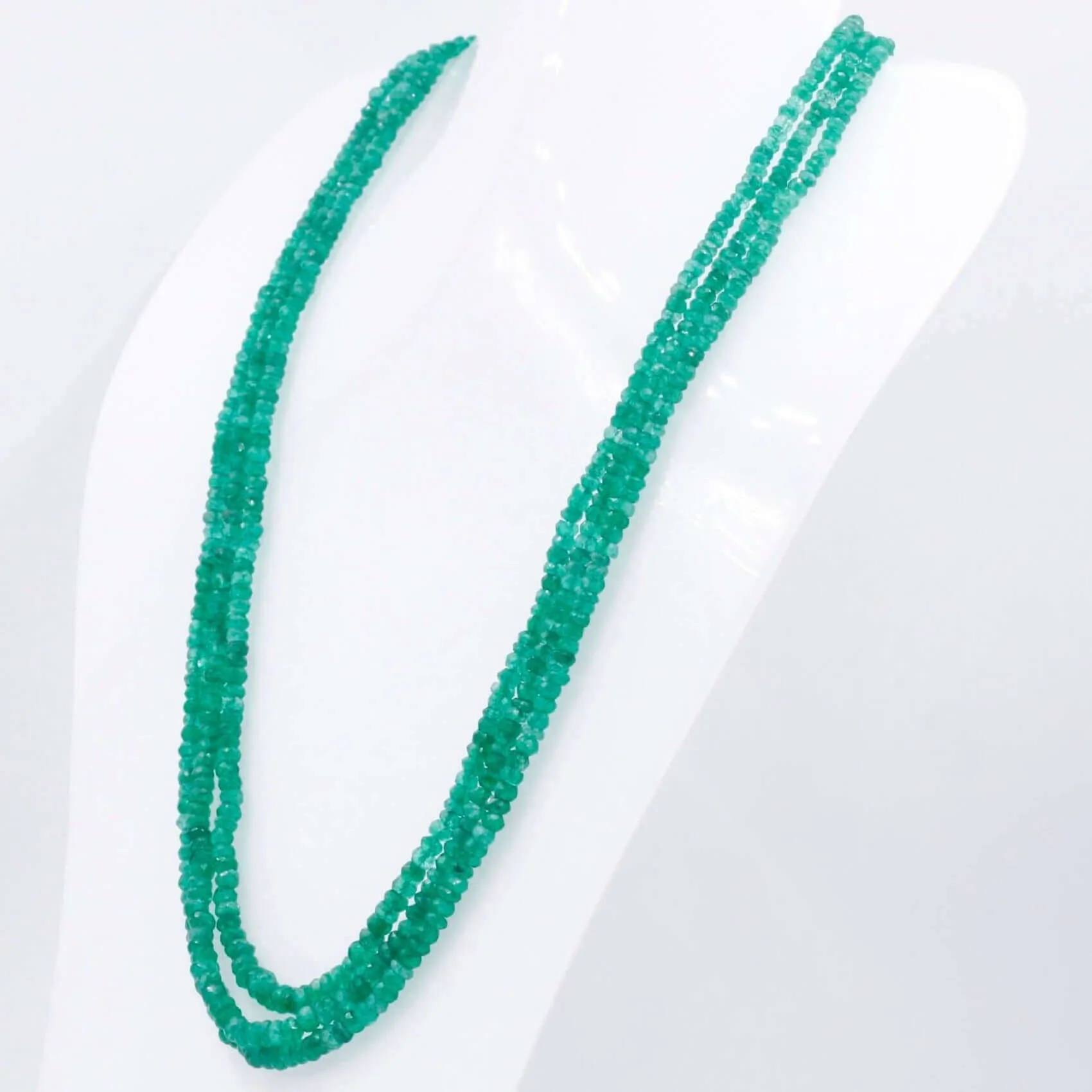 Emerald Layered Necklace Layered Necklace Long Necklace Beaded Emerald Necklace Gemstone Necklace Emerald Multi Strand Necklace SKU: 6143130