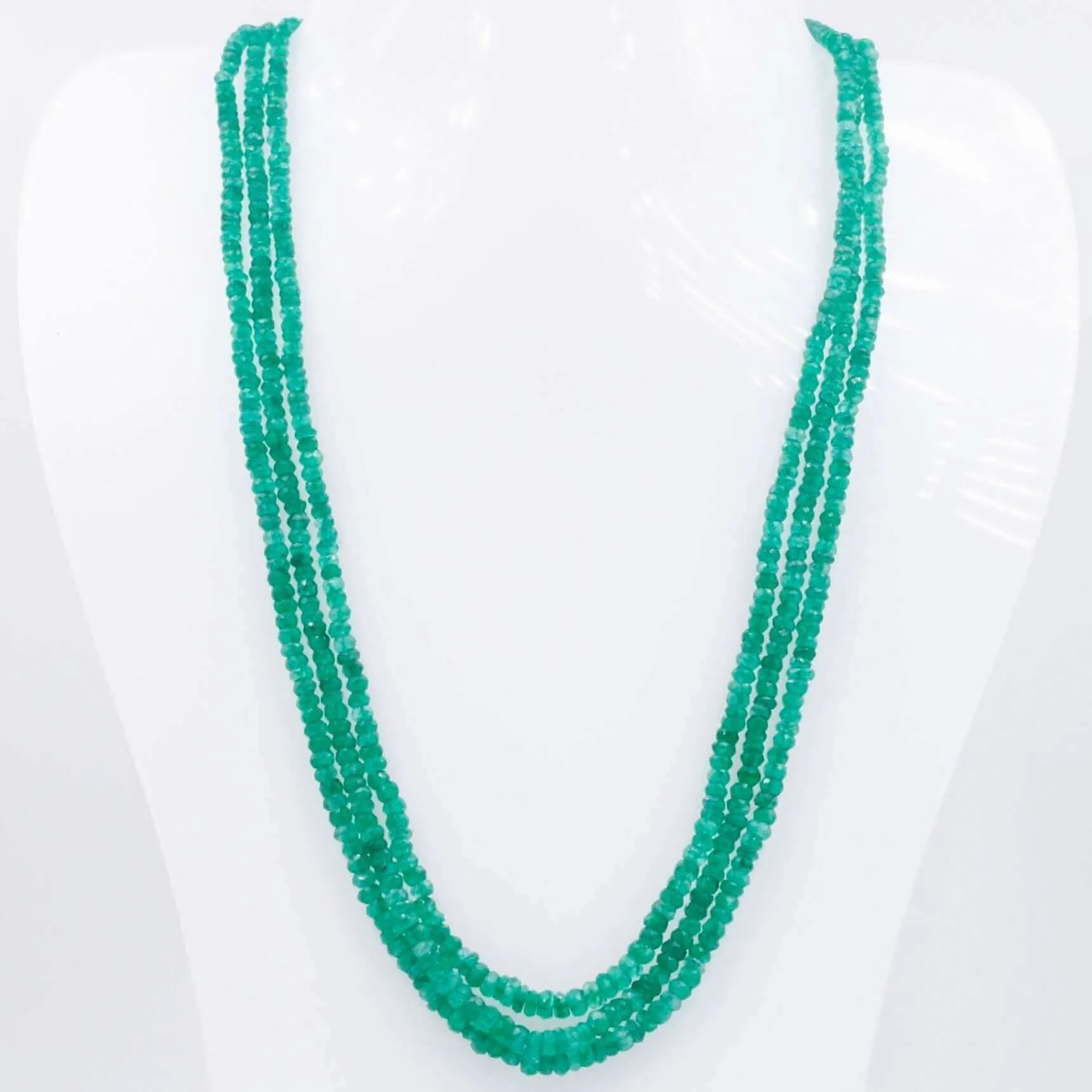 Emerald Layered Necklace Layered Necklace Long Necklace Beaded Emerald Necklace Gemstone Necklace Emerald Multi Strand Necklace SKU: 6143130