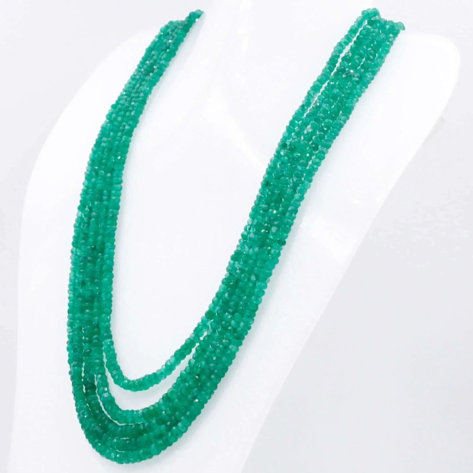 Emerald Layered Necklace Layered Necklace Long Necklace Beaded Emerald Necklace Gemstone Necklace Emerald Multi Strand Necklace SKU: 6143130