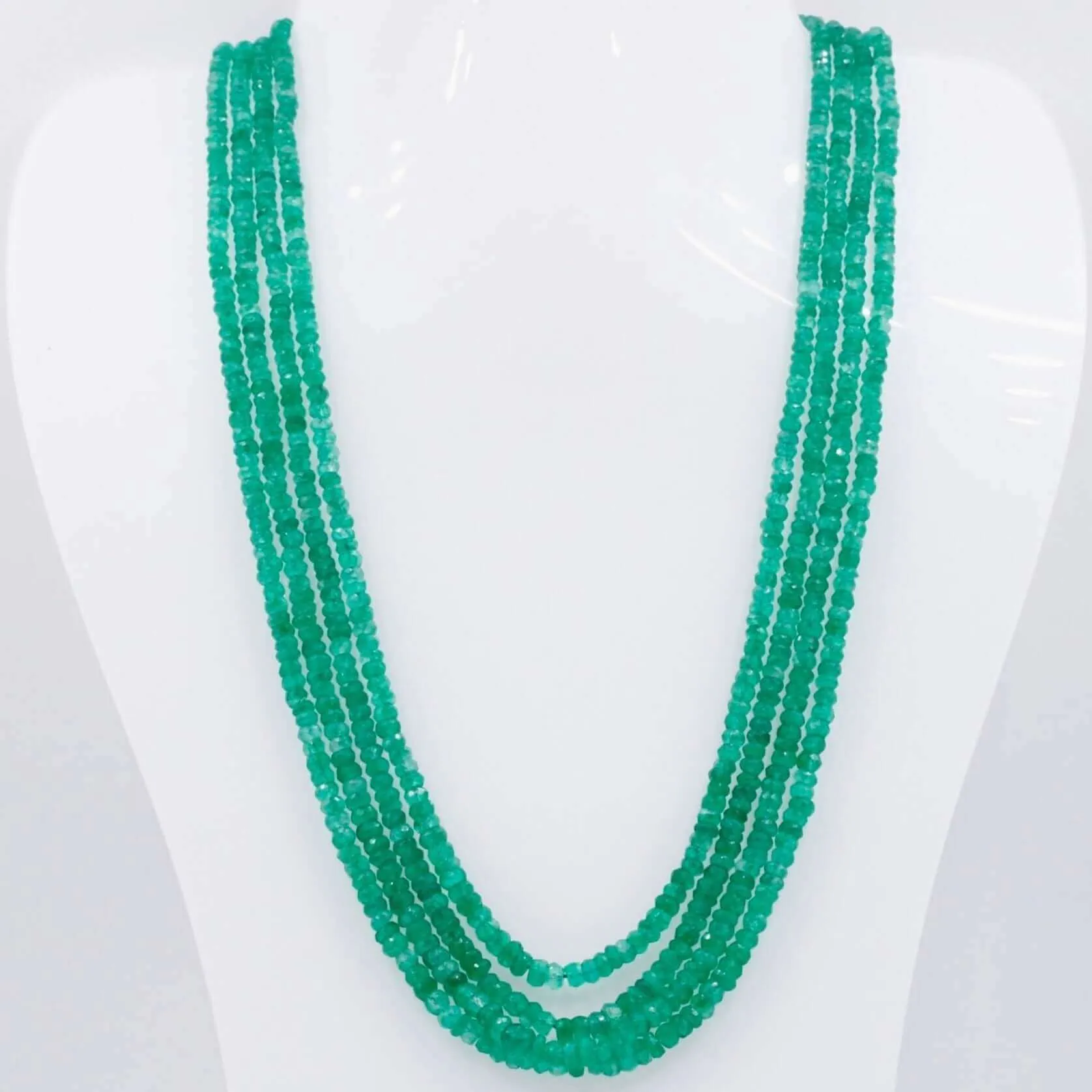 Emerald Layered Necklace Layered Necklace Long Necklace Beaded Emerald Necklace Gemstone Necklace Emerald Multi Strand Necklace SKU: 6143130