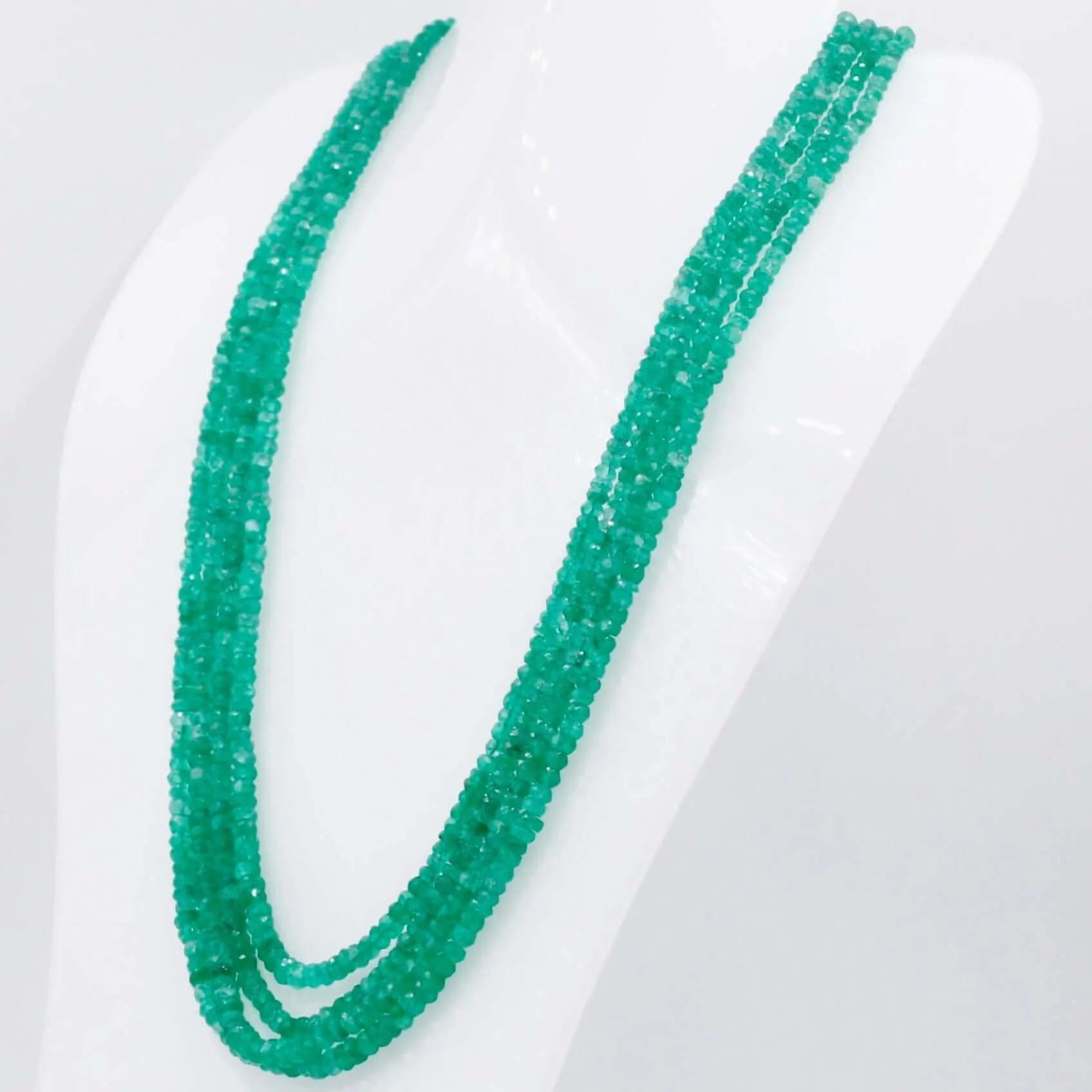 Emerald Layered Necklace Layered Necklace Long Necklace Beaded Emerald Necklace Gemstone Necklace Emerald Multi Strand Necklace SKU: 6143130