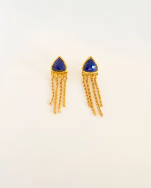 Faceted Lapislazuli Earrings