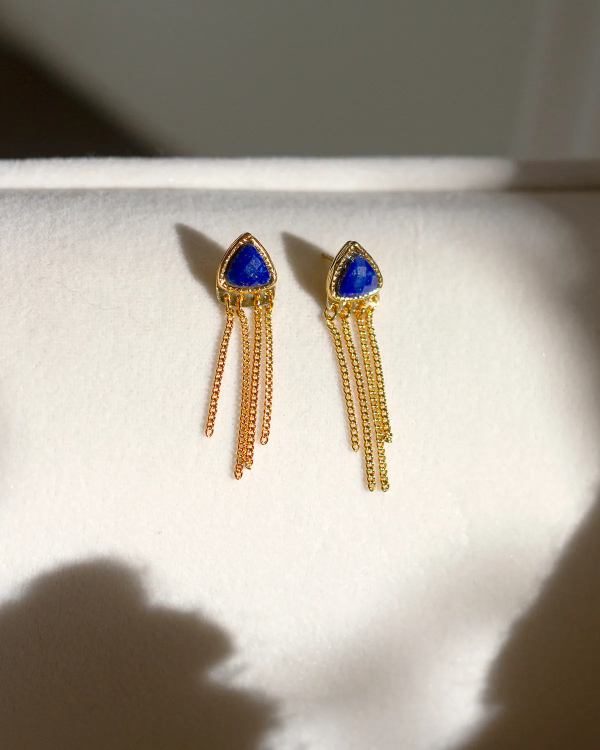 Faceted Lapislazuli Earrings