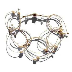 Feather Teardrop Bracelet with Stones