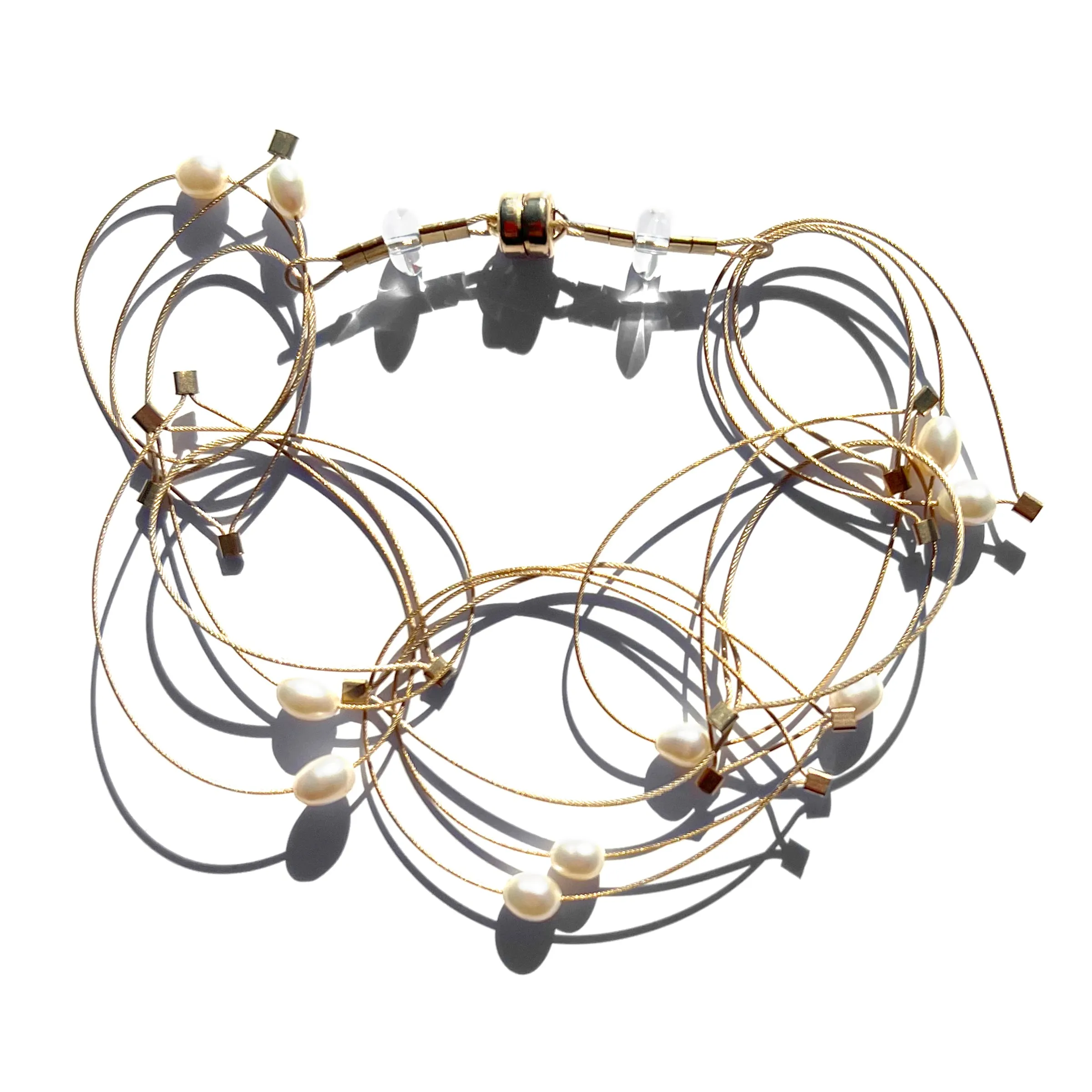 Feather Teardrop Bracelet with Stones