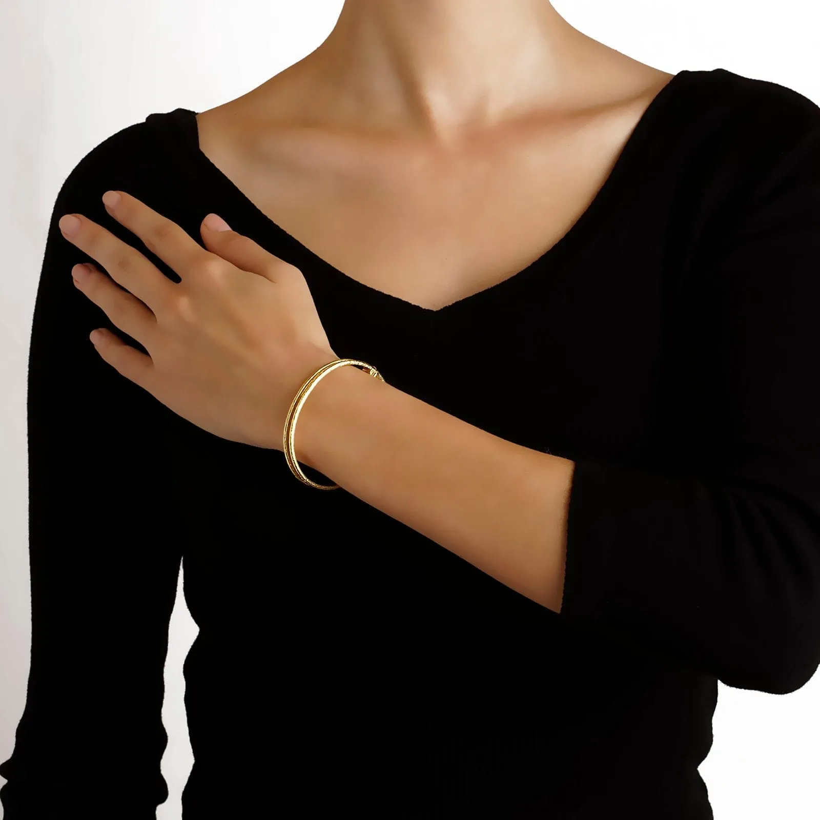 Flat Thin Narrow Bangle