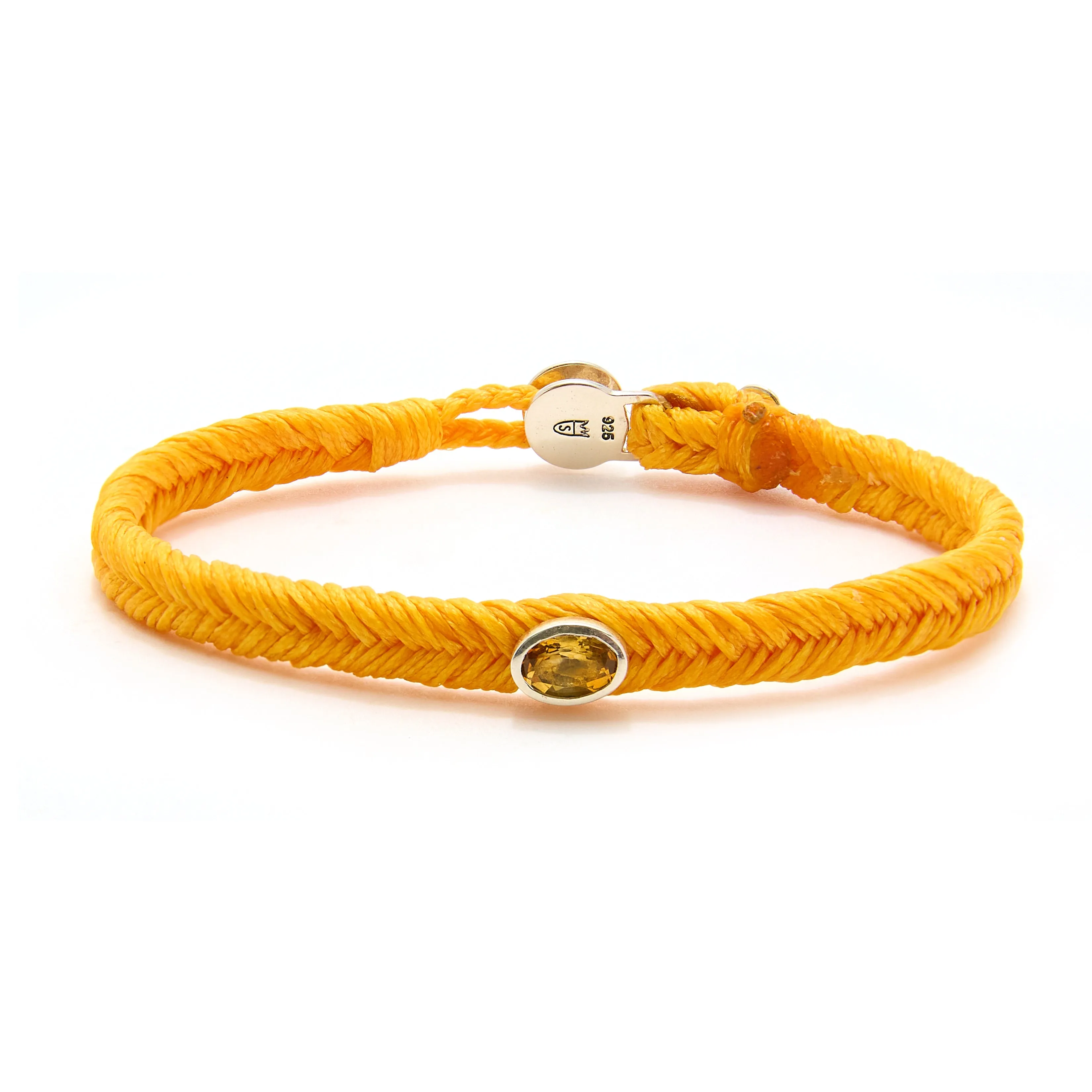 Go Bold Citrine Stud Fishtail Button Bracelet in Marigold