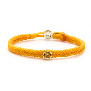 Go Bold Citrine Stud Fishtail Button Bracelet in Marigold