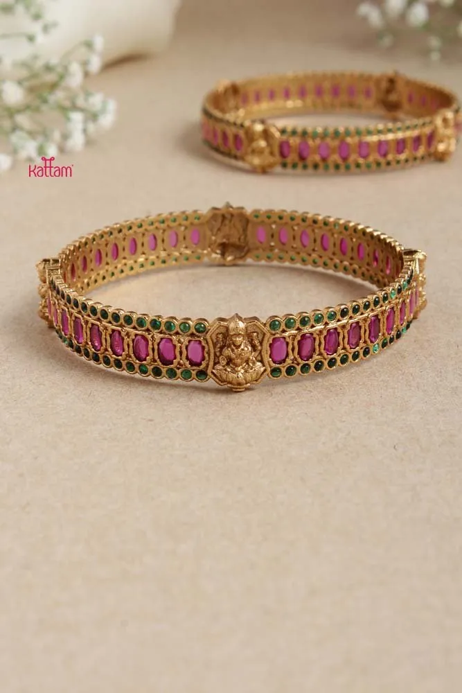 Goddess Ruby Green Stone Bangle