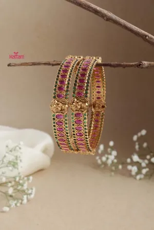 Goddess Ruby Green Stone Bangle