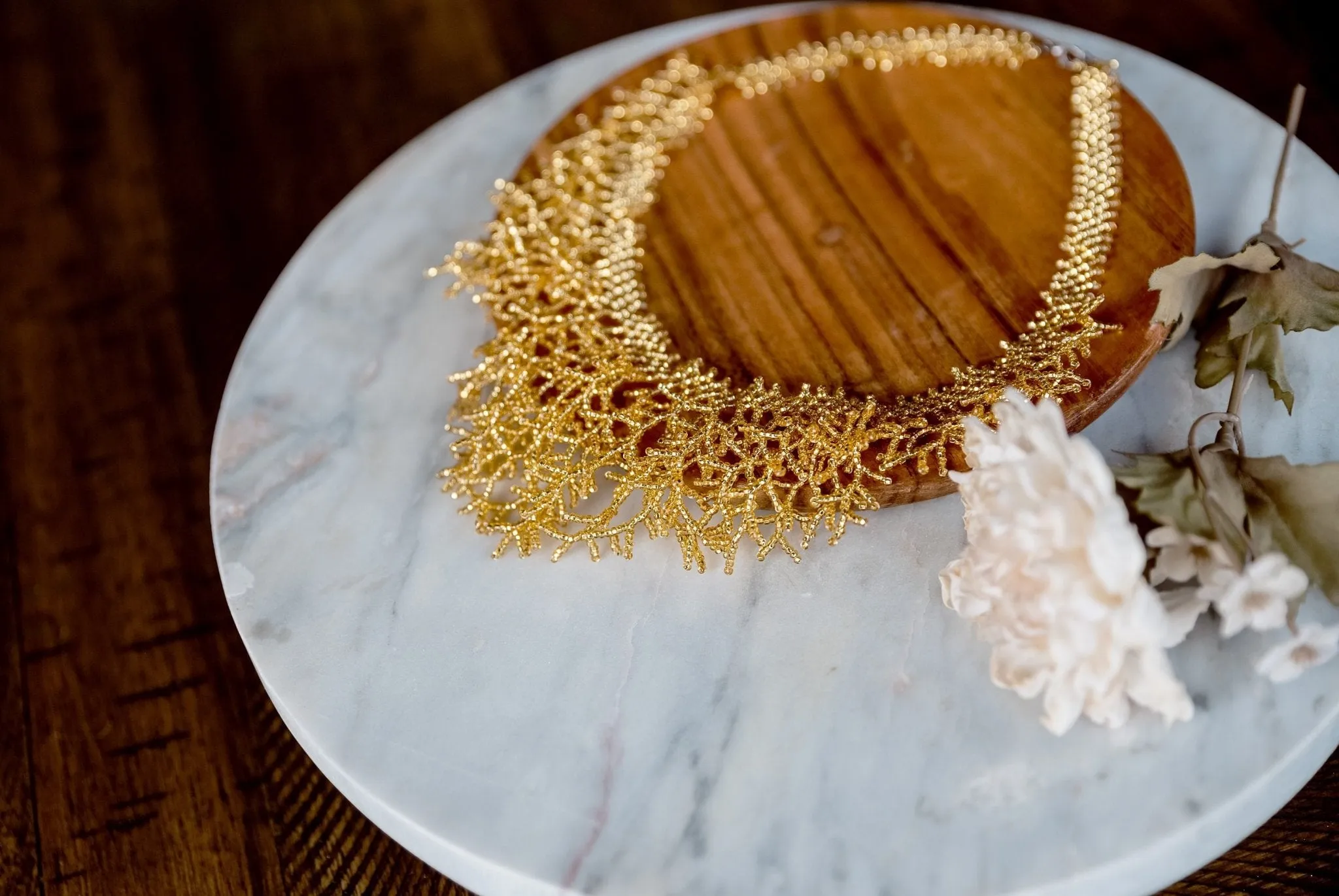 Gold Coral Necklace