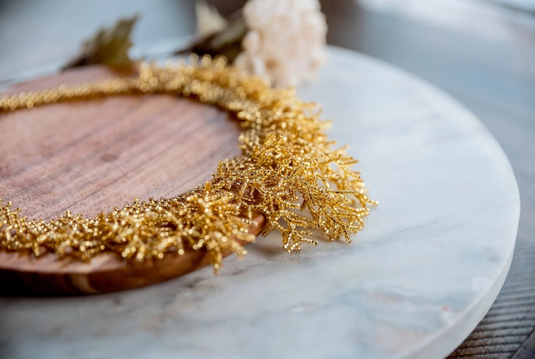 Gold Coral Necklace