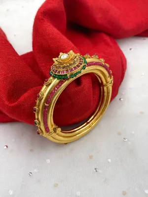 Gold Plated Royal Look Golden Kada Bracelet For Women By Gehna Shop