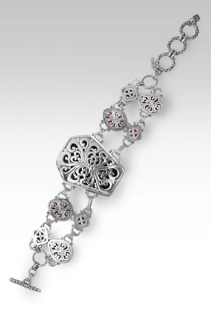 He Makes a Way Bracelet™ in Bird's Eye Rhyolite & Black Calcite Doublet