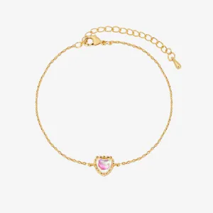 Heart moonstone bracelet