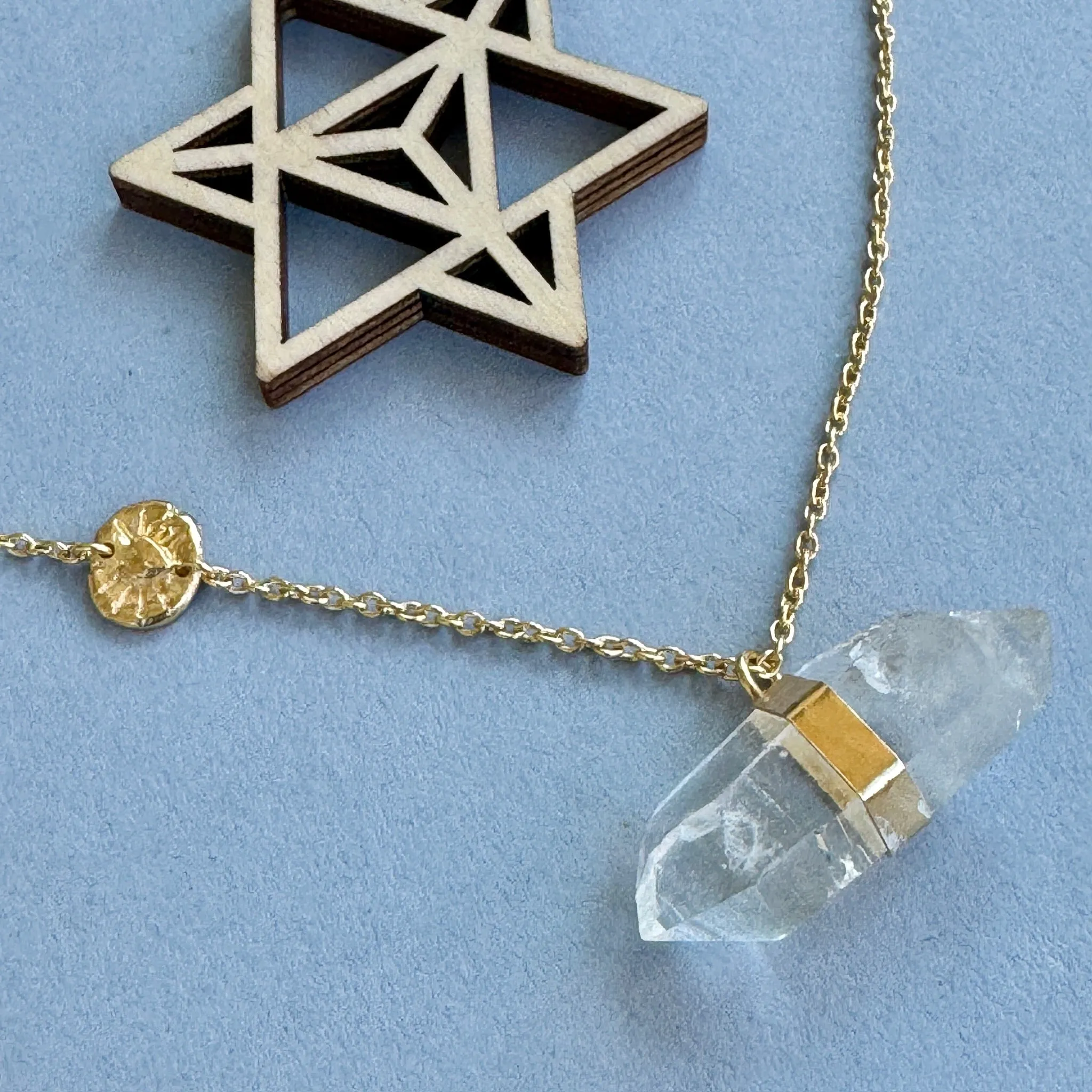 Heart Shine Quartz Crystal Necklace