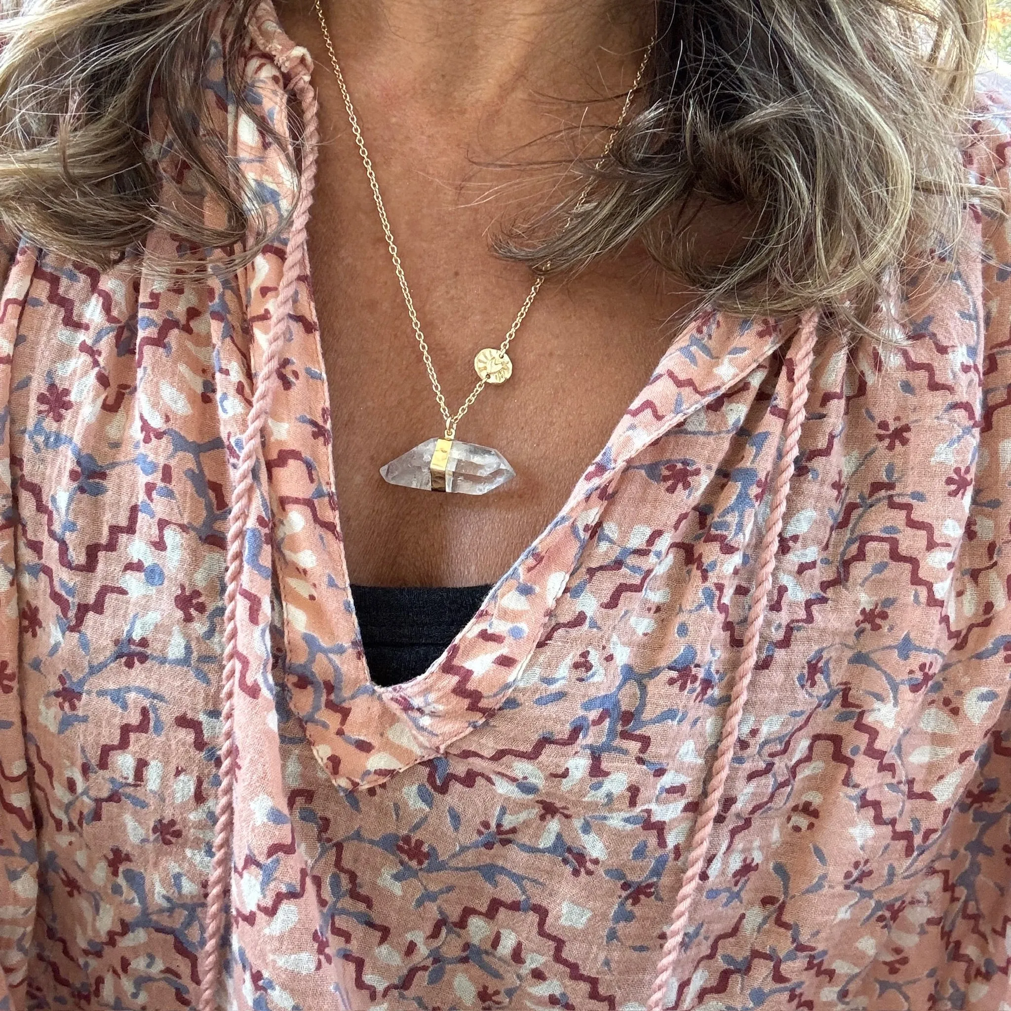Heart Shine Quartz Crystal Necklace