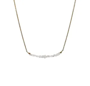 Herkimer Quartz  Bar Necklace