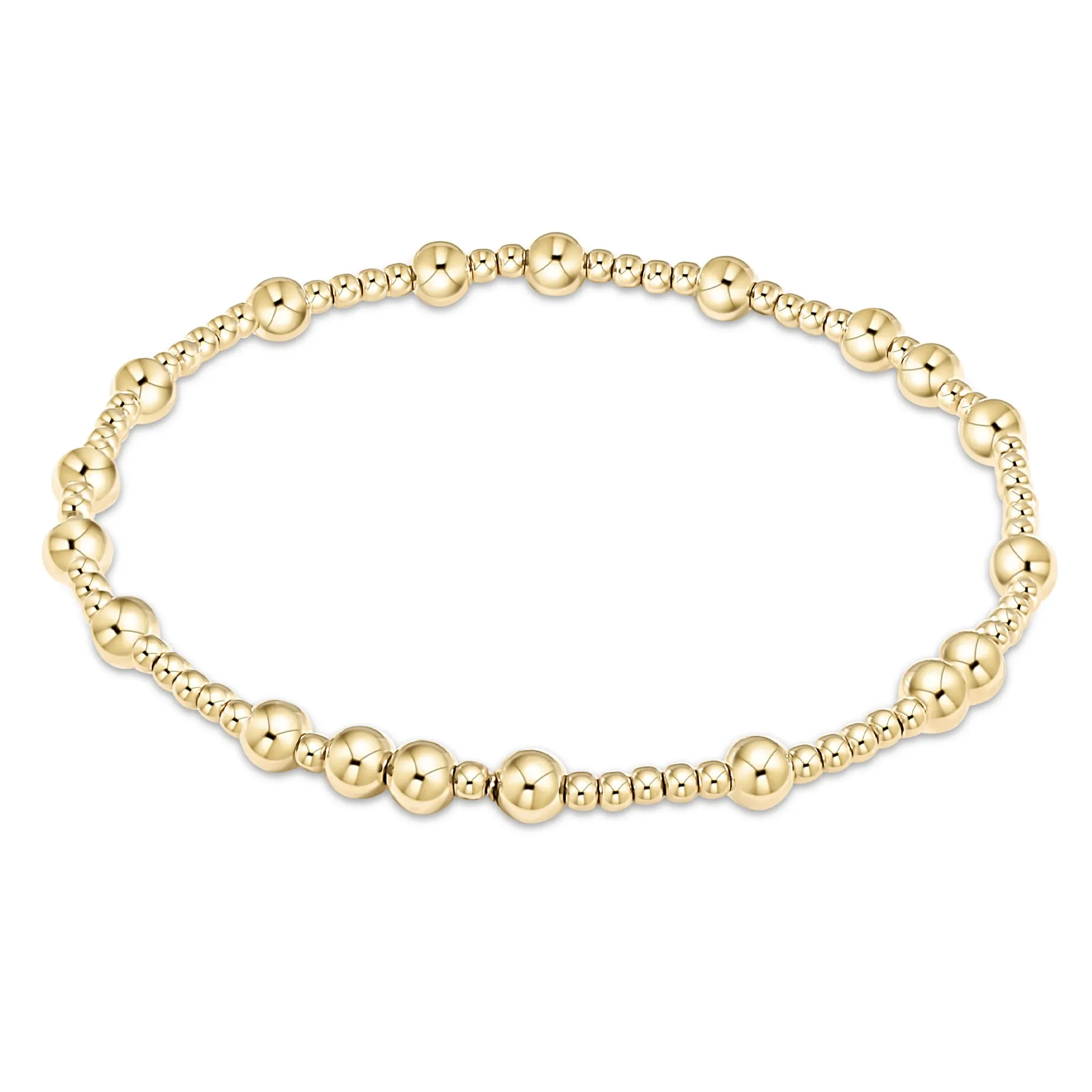 Hope Unwritten Bracelet 2mm Gold Beads With 4mm Gold Beads