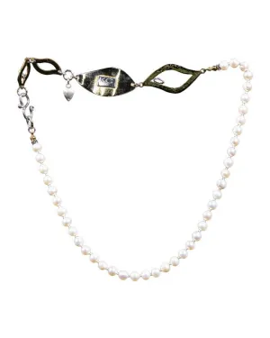 Karyn Chopik Elegant Multi-Medallion Pearl Necklace