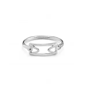 Ladies Brave Silver Medium Stand Out Topaz Bracelet PUL2385BLNMTL0M