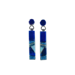 Lapis & Opal Inlay Earrings | Terry Charley