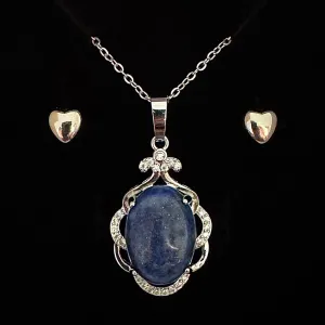 LAPIS LAZULI FILIGREE PENDANT ONLY - FREE CHAIN & EARRINGS