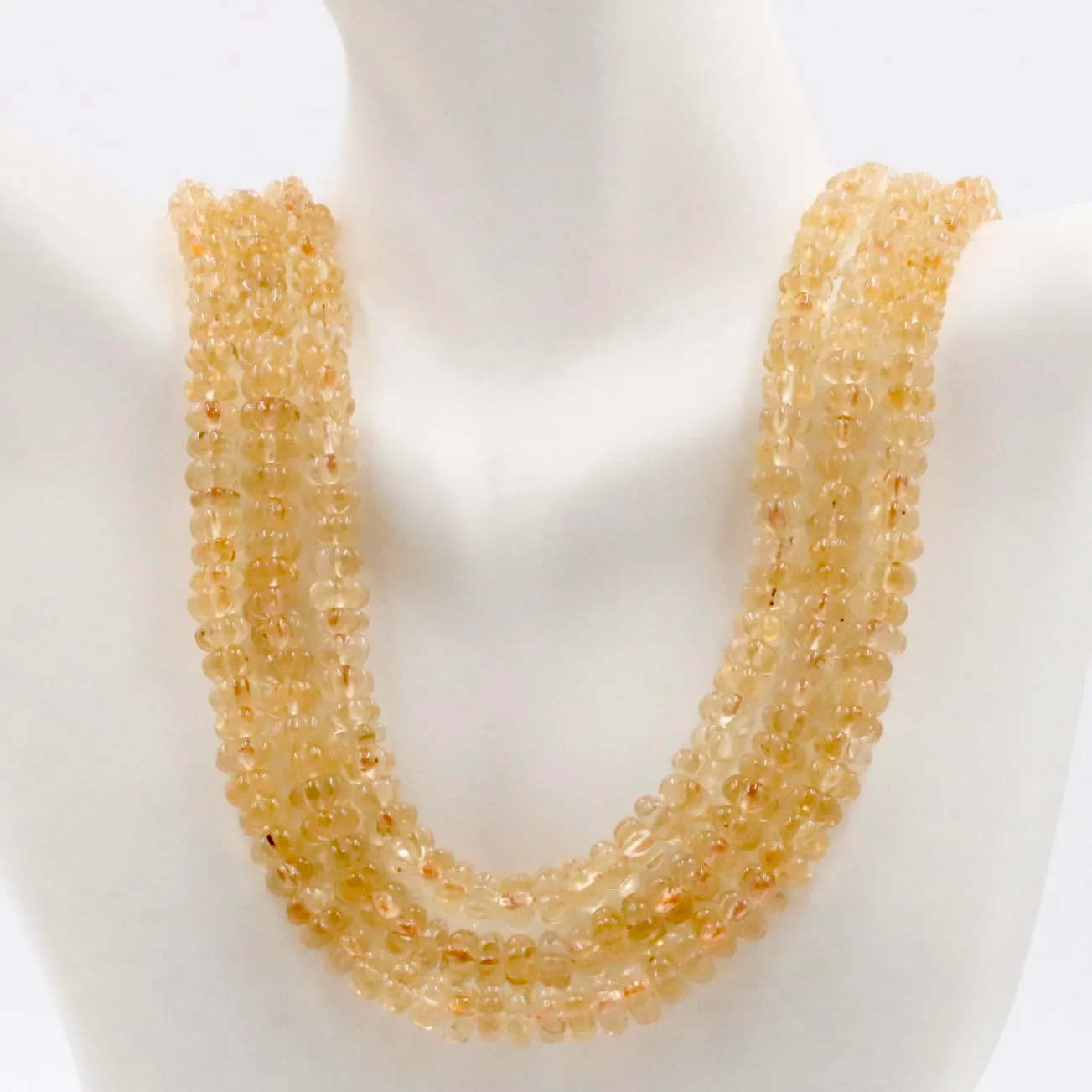 Layered Citrine Beaded Necklace Strand Necklace Beaded Citrine Necklace Citrine Sarafa Necklace MultiStrand Quartz Necklace SKU: 6143360