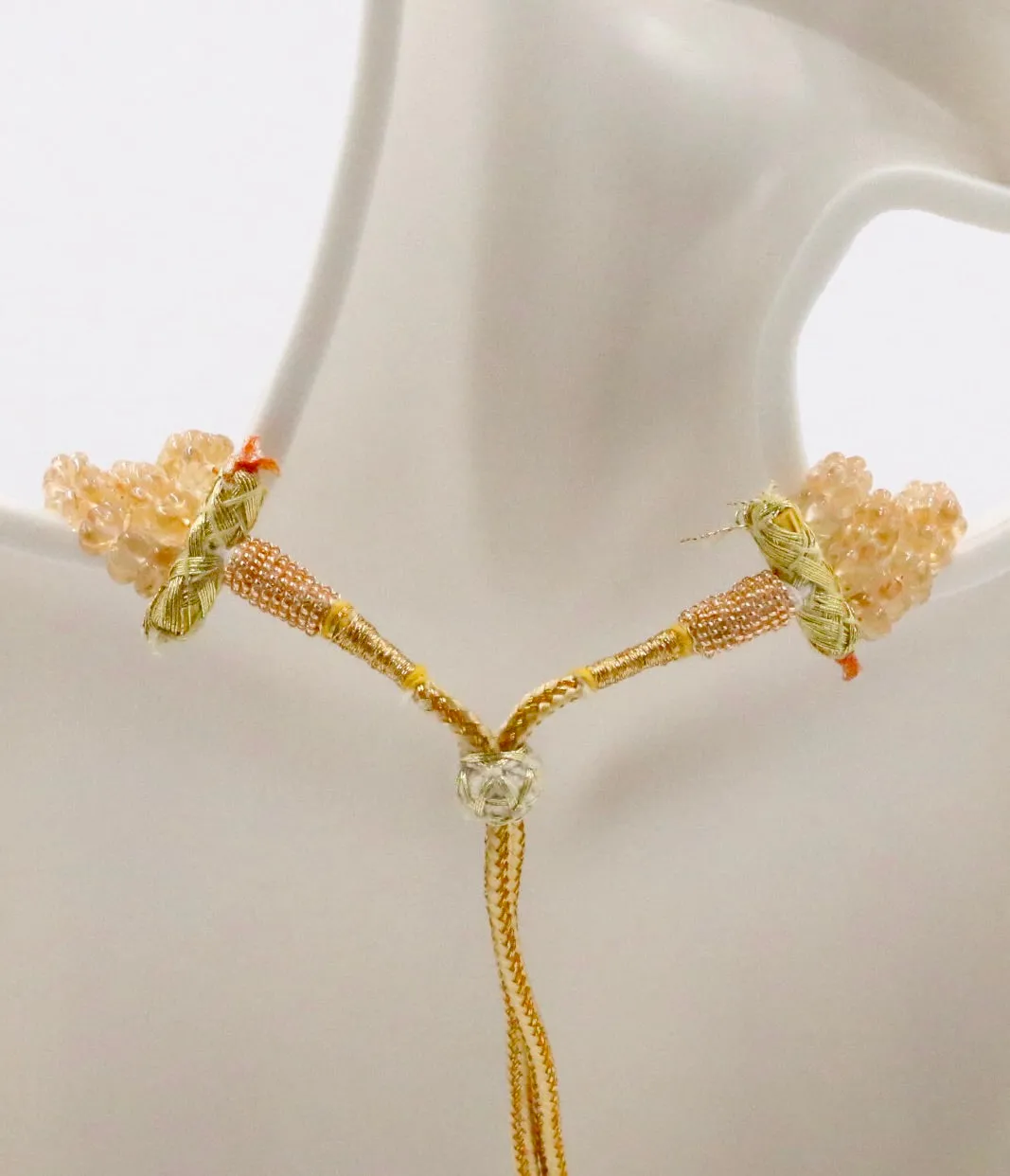 Layered Citrine Beaded Necklace Strand Necklace Beaded Citrine Necklace Citrine Sarafa Necklace MultiStrand Quartz Necklace SKU: 6143360