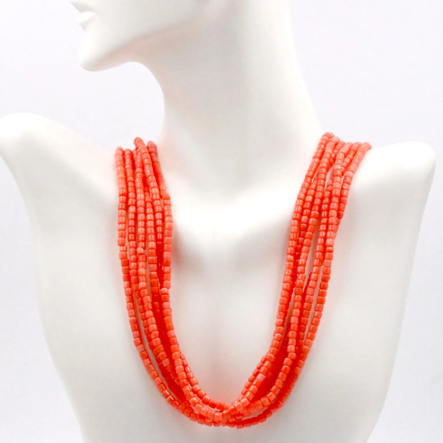 Layered Coral Necklace Long Necklace Gemstone Necklace Orange Necklace Coral Necklace Sarafa Necklace Indian Necklace SKU: 6143370