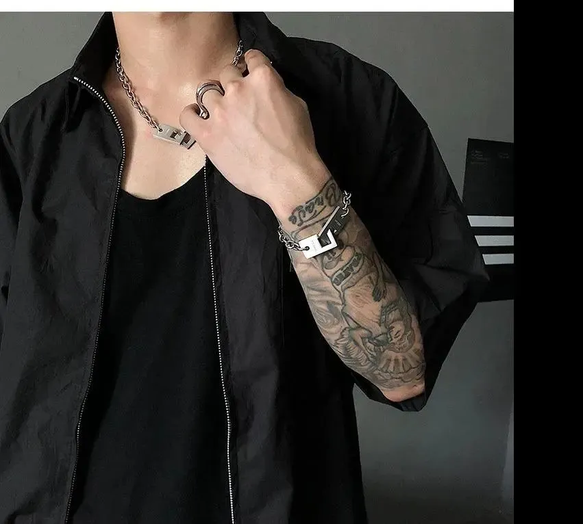 Lettering Cuban Chain Bracelet