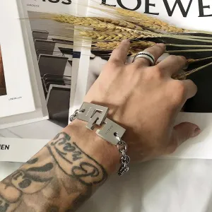 Lettering Cuban Chain Bracelet