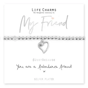 Life Charm Fabulous Friend Heart Bracelet