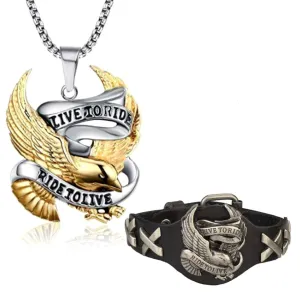 Live to Ride Necklace   Free Live to Ride Bracelet Bundle