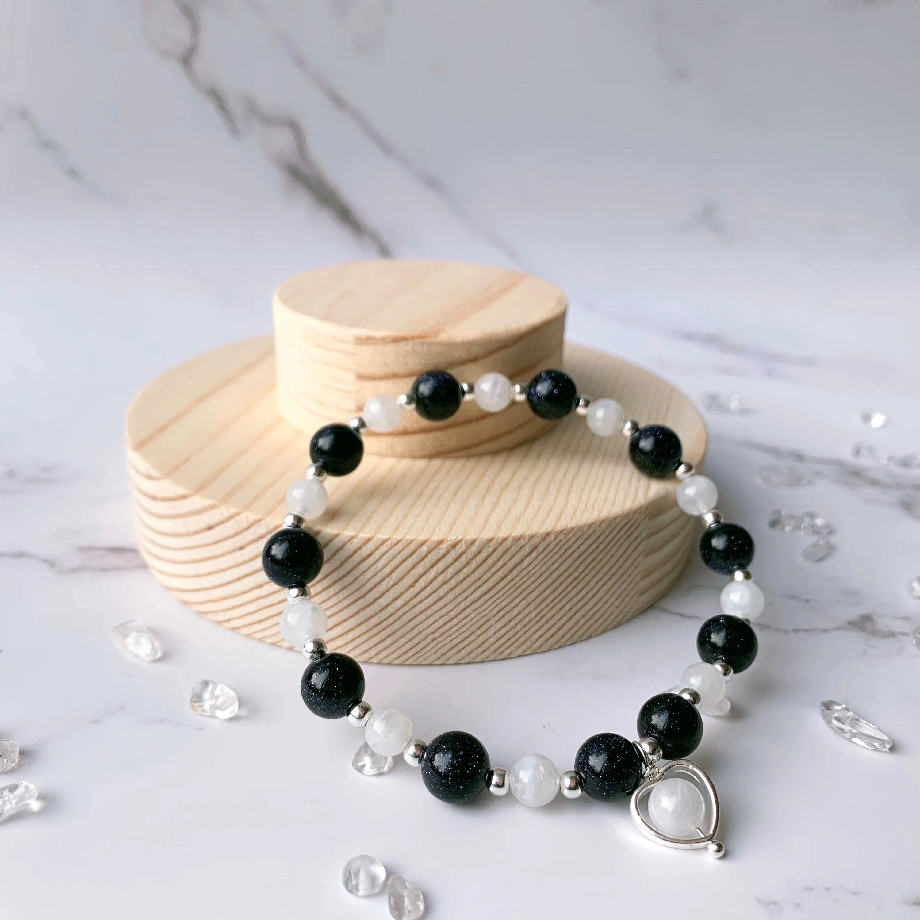 Love Protection Bracelet Blue Sandstone & Moonstone Bracelet
