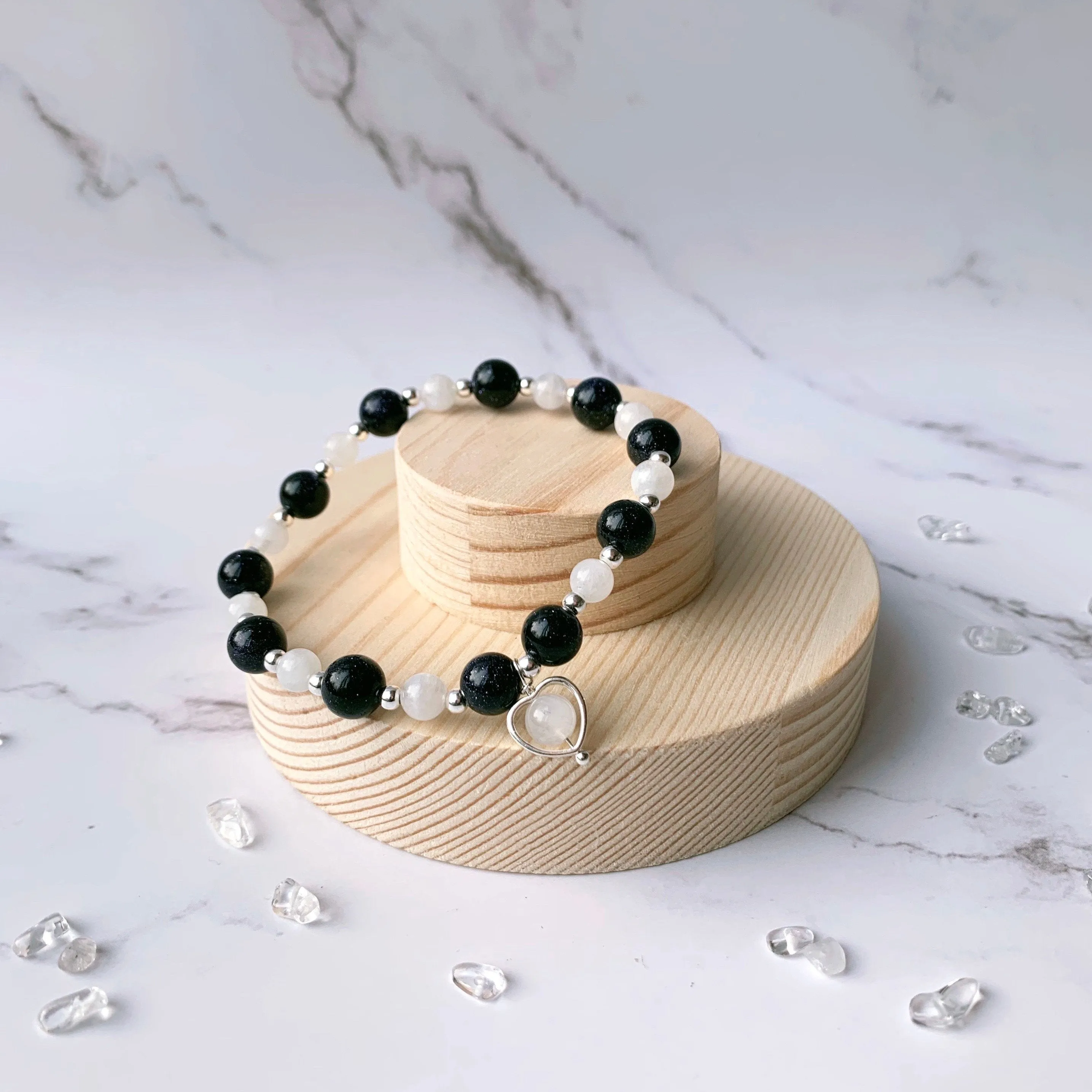 Love Protection Bracelet Blue Sandstone & Moonstone Bracelet