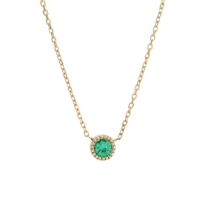 Magic Eye Emerald Necklace (ready to ship option)*